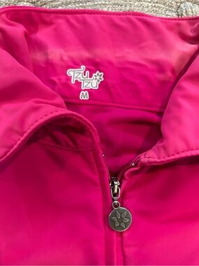 Tzu Tzu Hot Pink Tank Top with Flower Zip Pull